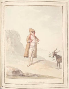 Shepherd Boy Procida, leaf from 'A Collection of Dresses by David Allan Mostly from Nature' - David Allan - ABDAG007557.64 by David Allan