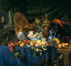 Still Life with Parrot by Pieter de Ring