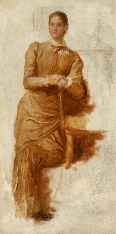 Study of a Lady leaning on a Chair by George Frederic Watts