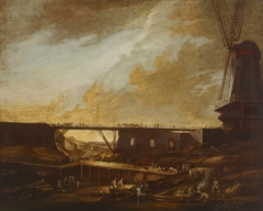 Suomenlinna under Construction, the Thunberg Mill by Elias Martin