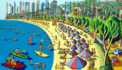 tel aviv beach naive israeli artist raphael perez by Raphael Perez