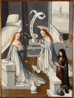 The Annunciation with the 1st duke of Alba by Master of the Virgo inter Virgines