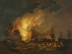 The Battle of the Nile by Philip James de Loutherbourg