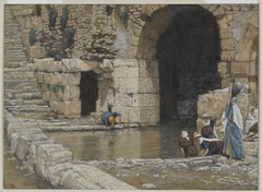 The Blind Man Washes in the Pool of Siloam (Le aveugle-né se lave à la piscine de Siloë) by James Tissot