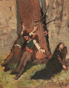 The conspiracy of Tuscan patriots by Giovanni Fattori