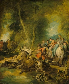 The Death of a Stag by Jean François de Troy