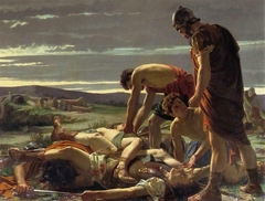 The discovery of the body of Catiline after the Battle of Pistoia by Alcide Segoni