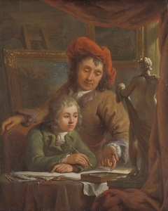 The Drawing Lesson by Abraham van Strij