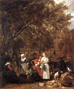 The Greens Market in Amsterdam by Gabriël Metsu