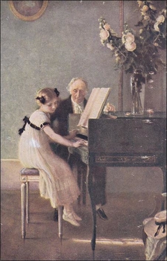 The Harpsichord Lesson by Jules-Alexis Muenier