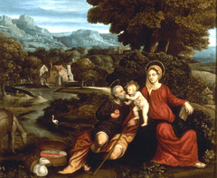 The Holy Family in a Landscape by Anonymous