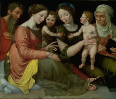 The Holy Family with the Infant St John, St Elizabeth and St Anna by Vincent Sellaer