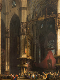 The Interior of the Milan Cathedral by Luigi Bisi