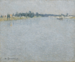 The Seine, Morning (Saint-Ouen) by Charles Angrand