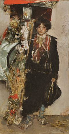 The Standard Bearer of the Harvest Festival by Antonio Mancini