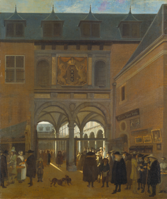 The Stock Exchange in Amsterdam by Job Adriaenszoon Berckheyde