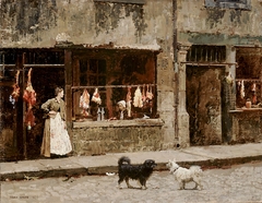 The Street in Paris by Marie-François Firmin-Girard