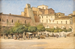 Torvet i Sulmona by Edvard Petersen