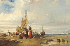 Unloading the Boat by Eugène Le Poittevin