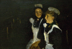 Two maids are chatting along the canals of Amsterdam by George Hendrik Breitner