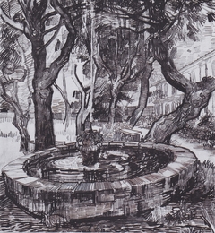 Fountain in the garden of the hospital of Saint-Paul by Vincent van Gogh