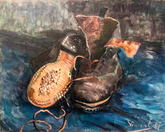 A pair of shoes by Vincent van Gogh