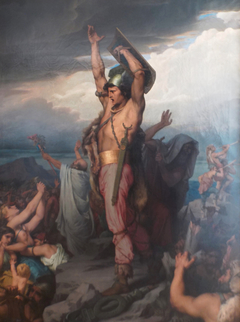 Vercingétorix appelant les Gaulois à la défense d'Alésia by François Emile Ehrmann