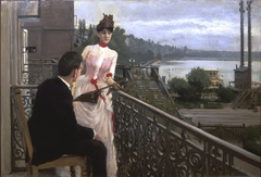 View from the artist's balcony, Sortedams Dosseringen by Paul Gustav Fischer