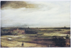 View of Saxenburg estate with bleaching fields near Haarlem by Philip de Koninck