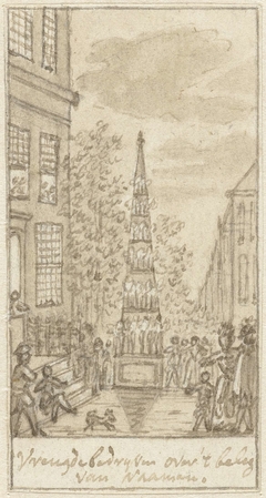 Vreugde over het innemen van Namen, 28 september 1695 by Simon Fokke