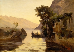 Vue de Riva, Tyrol italien by Jean-Baptiste-Camille Corot