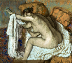 Woman drying her left arm by Edgar Degas