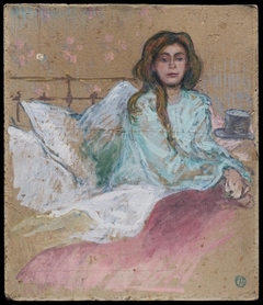 Woman Seated in Bed by Henri de Toulouse-Lautrec