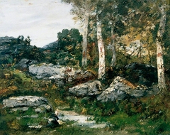 Woman Washing by a Stream by Narcisse Virgilio Díaz