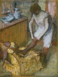 Woman Wearing Socks by Edgar Degas