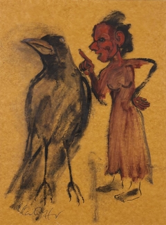 Woman with Bird by Rita Duffy