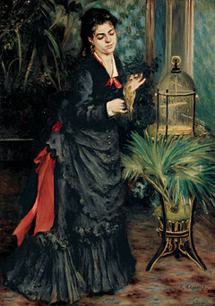 Woman with Parrot (La femme à la perruche) by Auguste Renoir