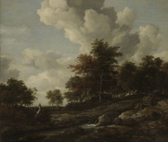 Wooded Landscape with a Rocky Stream by Jacob van Ruisdael