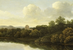 Wooded Landscape with River by Unknown Artist