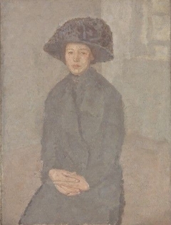 Young Woman Wearing a Large Hat by Gwen John