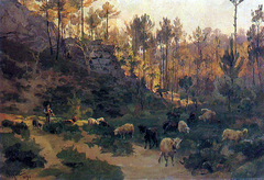 A Flock at Sintra by Alfredo Keil