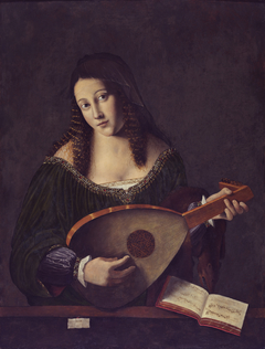 A Girl with a Lute by Bartolomeo Veneto