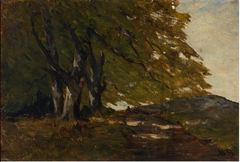 A Landscape with Trees and a Hill by Nathaniel Hone the Younger