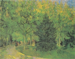 Path in the Park of Arles with walkers by Vincent van Gogh