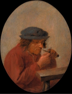 A peasant cutting his thumbnail by Adriaen Brouwer