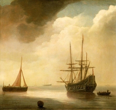 A Ship in a Calm Sea by Abraham de Verwer