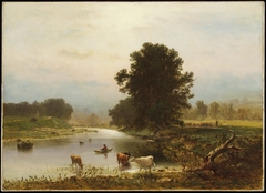 A View Near Medfield by George Inness