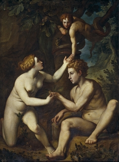 Adam and Eve receive from the forbidden fruit by Pietro Facchetti