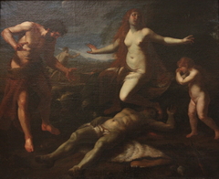 Adam et Eve pleurant la mort d'Abel by Alessandro Turchi