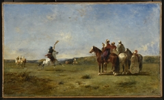 Arabes chassant le faucon by Eugène Fromentin